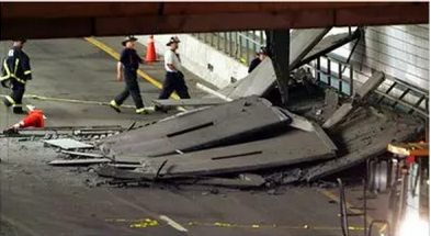 美国波士顿隧道顶板坍塌图1